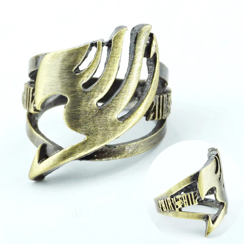 

Japan Anime FAIRY TAIL Guild LOGO Ring Bronze Meatl Hollow Costume Accessory Cosplay Collection For Send Friends Rings Gift New