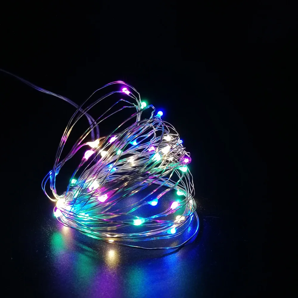 LED String lights 10M 5M 2M Silver Wire Fairy light Christmas Wedding Party Decoration Powered by Battery USB led Strip lamp LED String lights 10M 5M 2M Silver Wire Fairy light Christmas Wedding Party Decoration Powered by Battery USB led Strip lamp