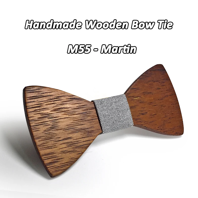 Mahoosive бренд Для Мужчин's деревянная Бабочка бант в качестве аксессуара деловые галстуки деревянный лук галстук-платок - Цвет: M55