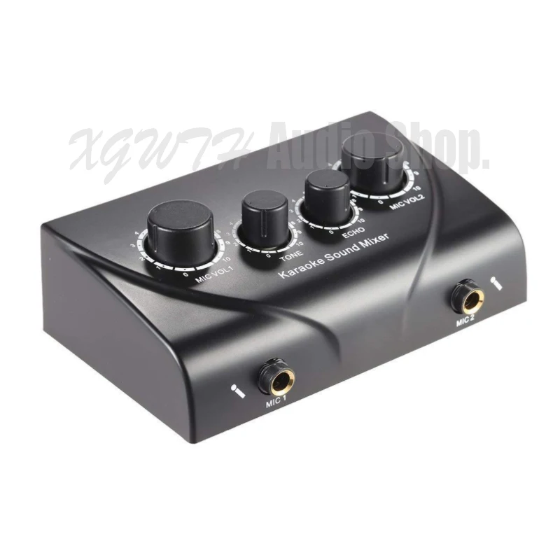JOLIANE MIX-428 Mini Mezclador De Audio Portátil 8 En 2 Salidas | Consola De Sonido De Bajo Ruido | Adaptador De Corriente Incluido | Doble Alimentación