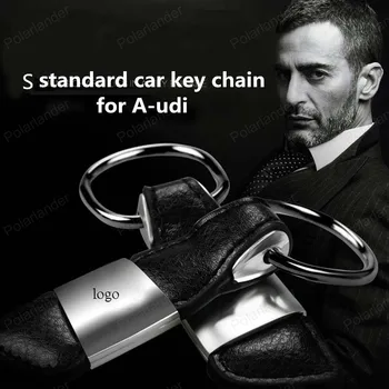 

New Style Zinc Alloy Leather Car Logo Keychain Keyring Llaveros Chaveiro Key Chain S Standard Key Ring For Au-di