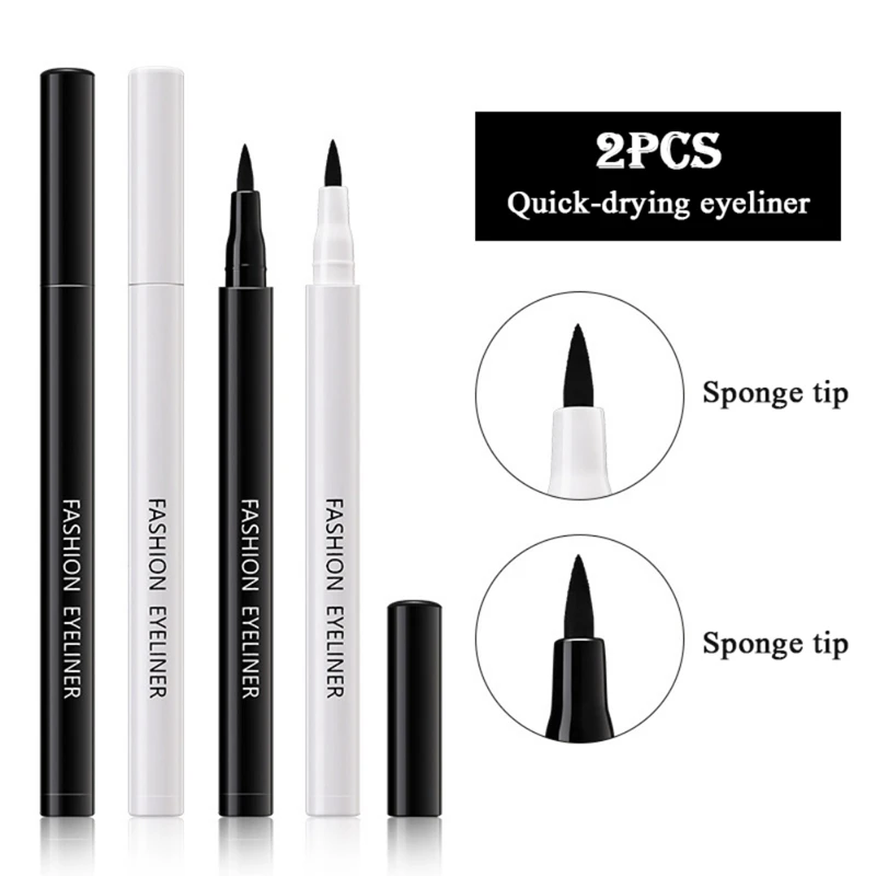 2019 Black Eyeliner 2pcs/set Waterproof Liquid Eye liner Pen High Pigment Long Lasting Makeup Eyeliner 2019 Black Eyeliner 2pcs/set Waterproof Liquid Eye liner Pen High Pigment Long Lasting Makeup Eyeliner