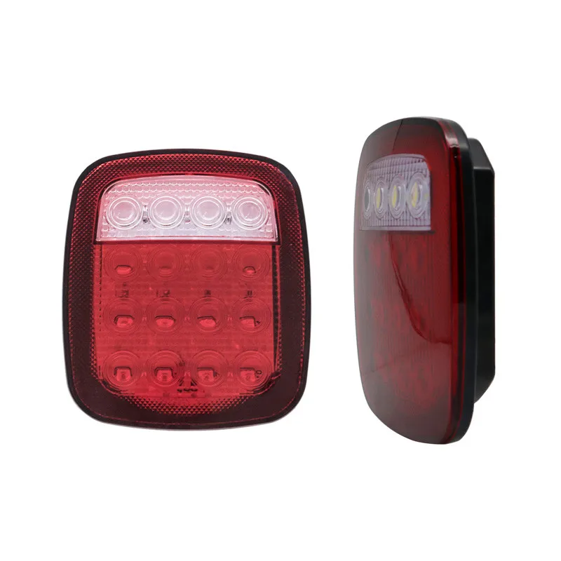 Us 17 7 11 Off 2pcs X Led Tail Lights For Jeep Tj Wrangler Led Car Rear Stop Turn Light Tail Reverse Light For Truck Trailer Boat In Car Light