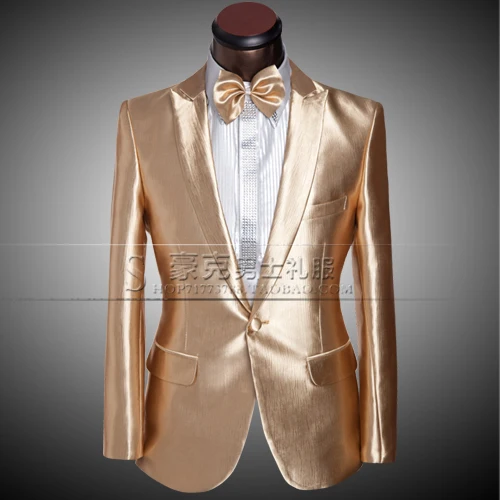 XS 6XL ! 20156 New tuxedo wedding suit mens suits with pants gold