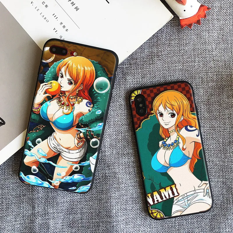 

Nami One piece Anime Coque Soft Silicone Phone Case Cover Shell For Apple iPhone 6 6s 6Plus 6sPlus 7 8 7Plus 8Plus X