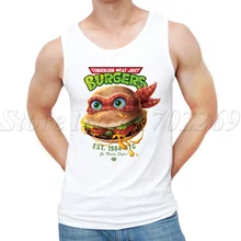 Летняя новая модная мужская майка с мясом сочные гамбургеры, Забавный мультяшный принт, мужской жилет на заказ