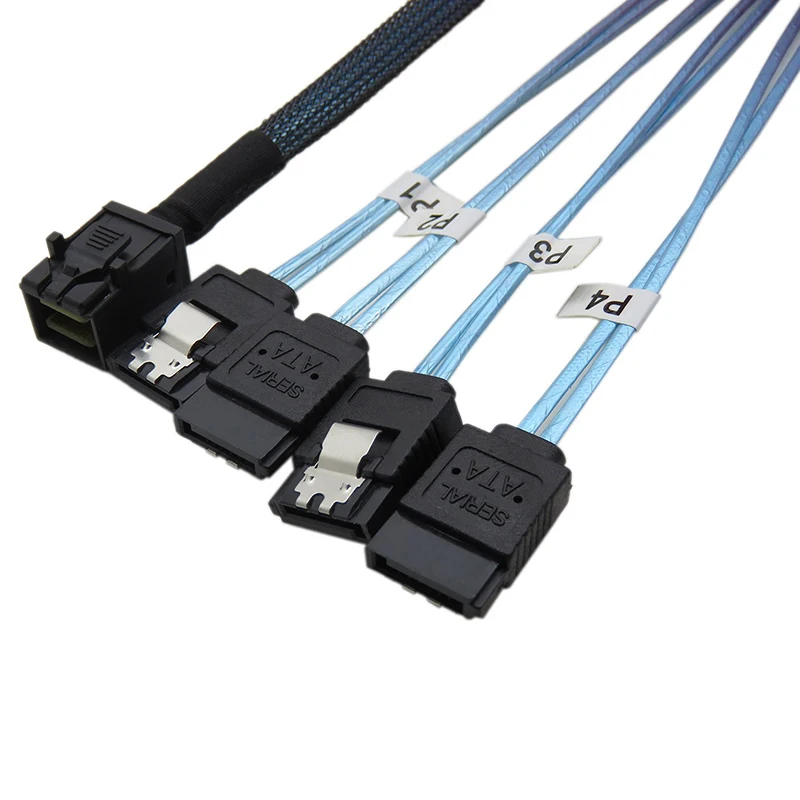 OIKWAN Internal Mini SAS SFF-8643 to SFF-8643 Internal Mini SAS to Mini SAS Cable 1.6FT/0.5M Compatible with RAID or PCI Express Controller 