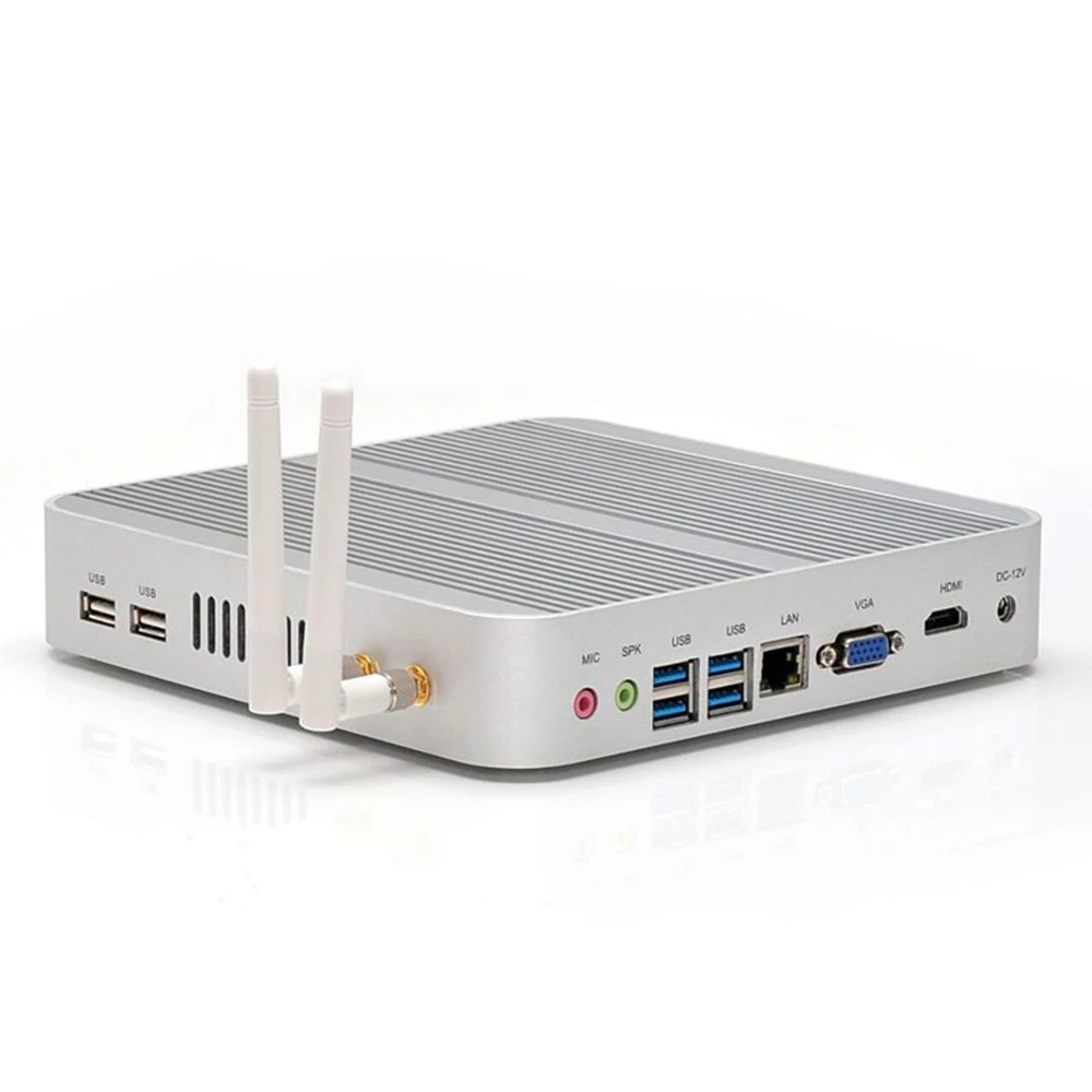 Безвентиляторный Barebone i5 мини ПК Win10 3 года гарантии Nuc компьютер intel Core 4200U ультра
