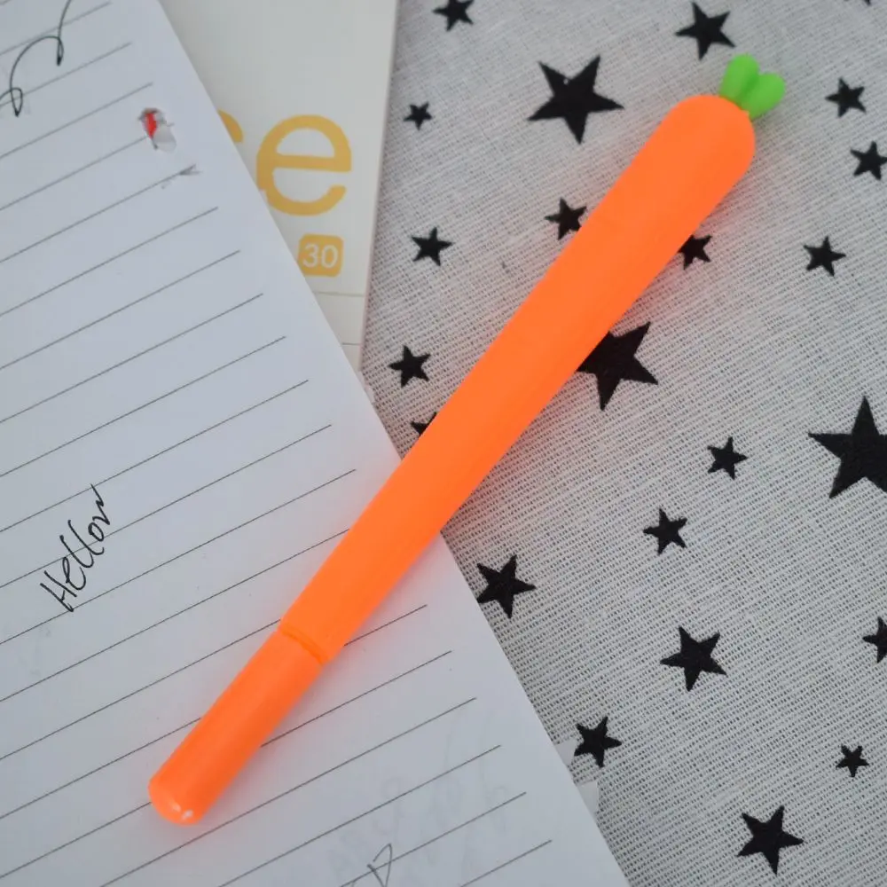 Корейские канцелярские принадлежности мультяшная Милая морковная ручка рекламная креативная школьная офисная гелевая ручка Рождественский подарок ручки поставка черные чернила