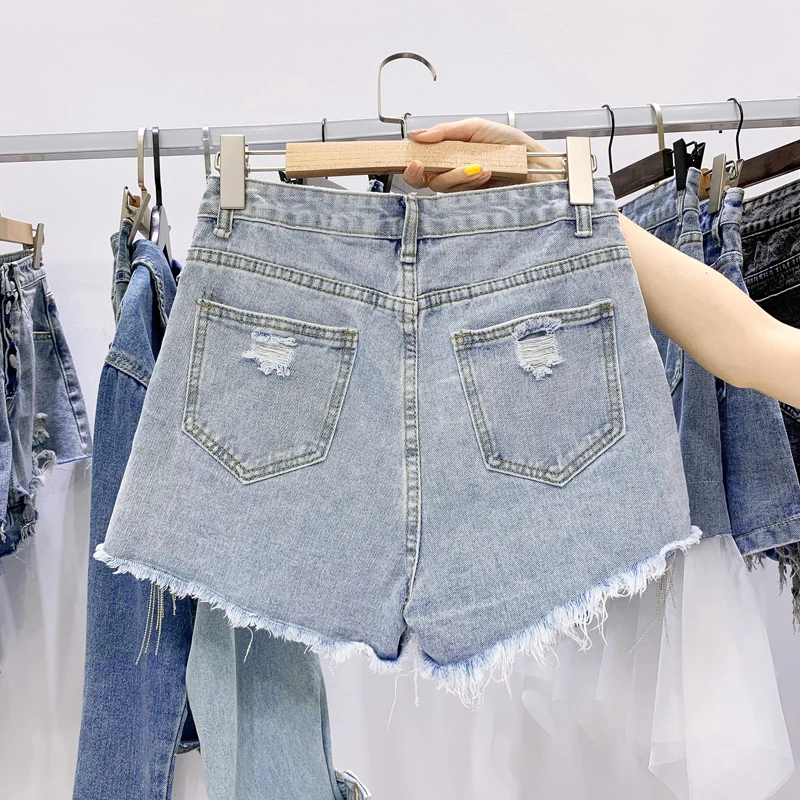 Bumpercrop джинсы с бахромой шорты женские shein байкерские высокие уличные ПВХ