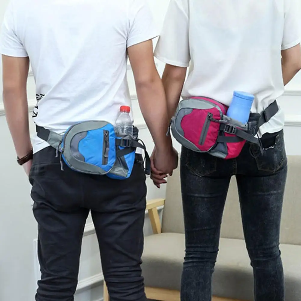غلاية الرياضة الخصر حزم السفر جيب حقيبة الماراثون تشغيل المياه زجاجة الخصر الحقيبة الرجال النساء أكياس حزمة مراوح الأزياء حقيبة بحزام