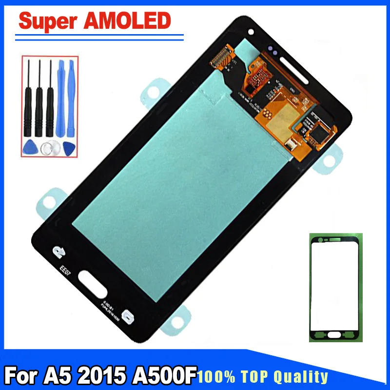 

White/Black/Gold For Samsung Galaxy A5 2015 A500F Super AMOLED LCD Display Touch Screen Full Assembly With Free Sticker