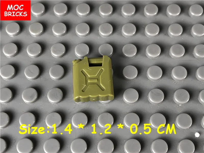 Earth green 20 шт./лот кубики Moc масла, сворачиваемая Спортивная бутылка(не содержит бис-бочки M35 солдатский шлем MP40 оружие строительные блоки куклы DIY игрушки для детей, подарки для детей - Цвет: Earth green