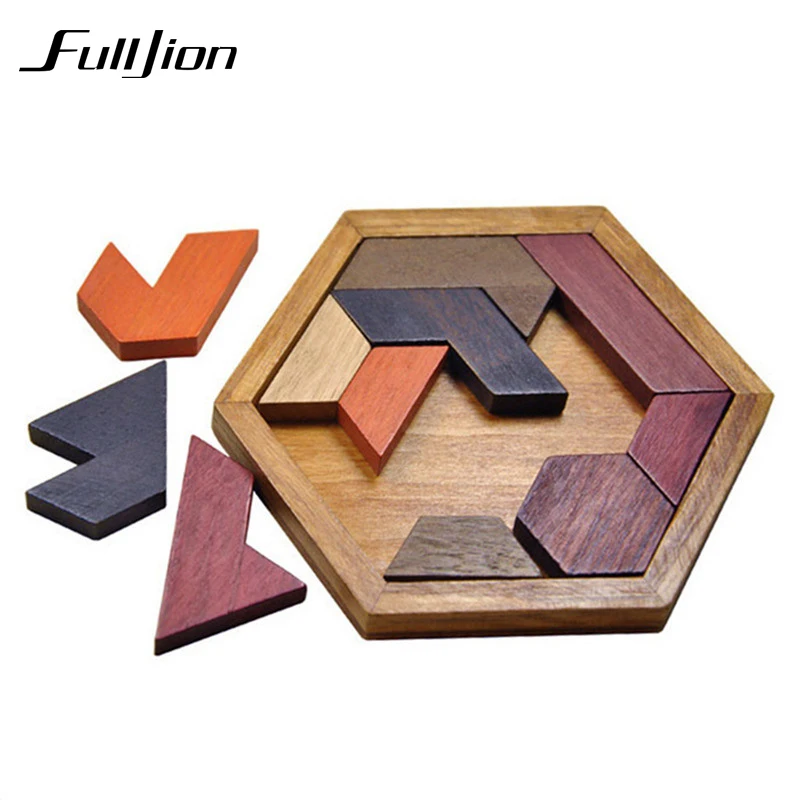 

Fulljion Learning Education Puzzle Wooden Toys For Children Jigsaw Tangram Kids Brain 3d Puzzle Games Creative Set New Year Gift