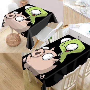 

Invader Zim 02 Custom Table Cloth Oxford Fabric Rectangular Waterproof Oilproof Table Cover Family Party Tablecloth