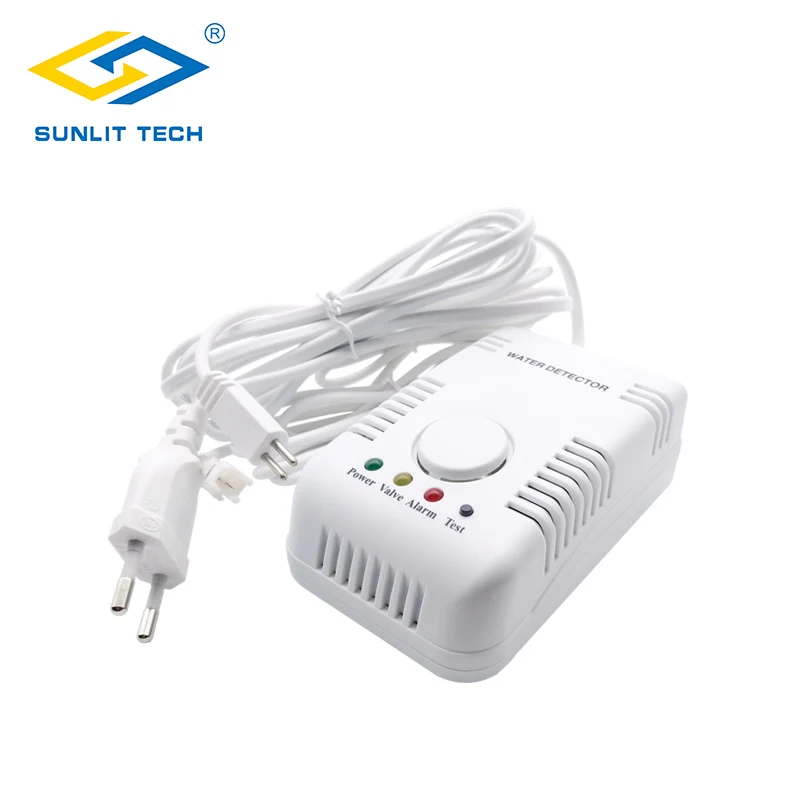 Vente Portable Détecteur de Fuite D eau Capteur de Détection des Inondations Fuite Alarme avec Sensitive Eau Câble et Valve Connexion Câble