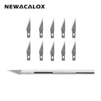 

NEWACALOX 12pcs Precision Hobby Knife Art Wood Carving Tools Cutter Graver for Leather PCB Repair Films Tool Nicking Pen DIY