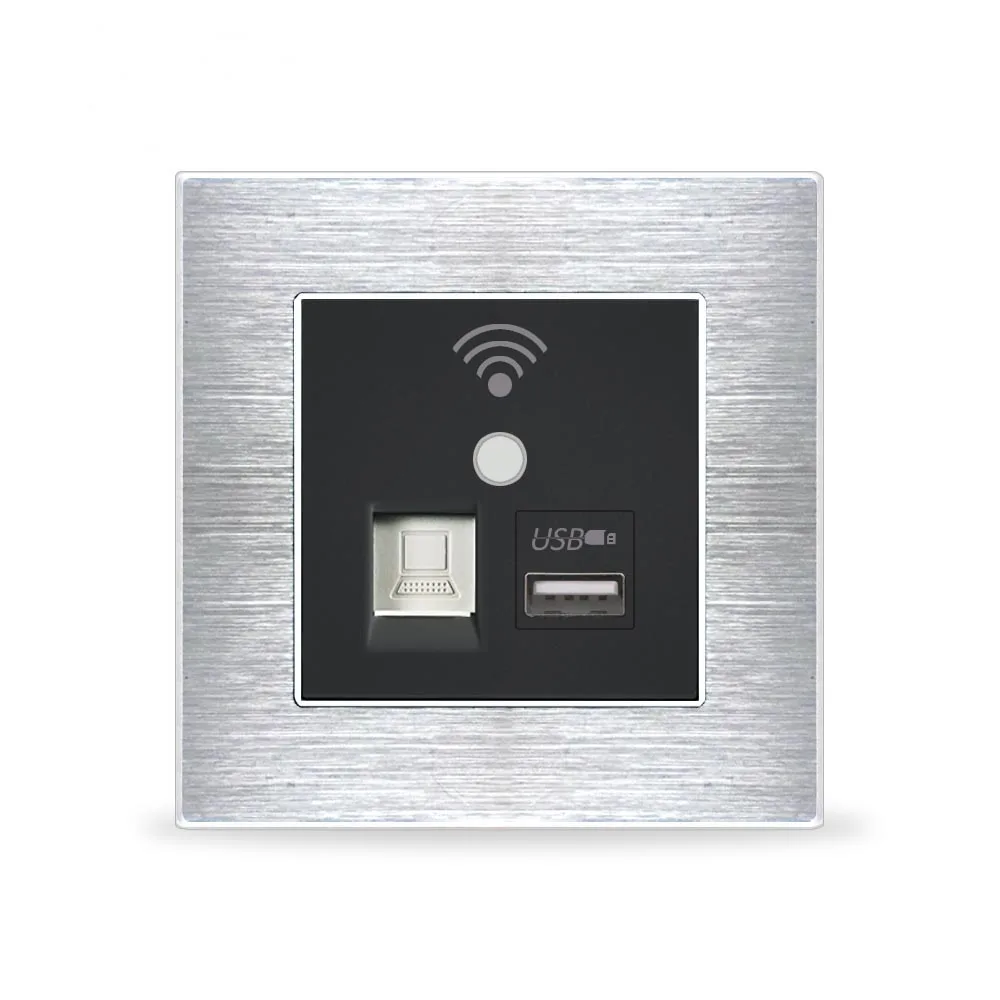 New Wall Embedded font b Wireless b font WIFI AP Router Phone USB Socket Outlet Wall