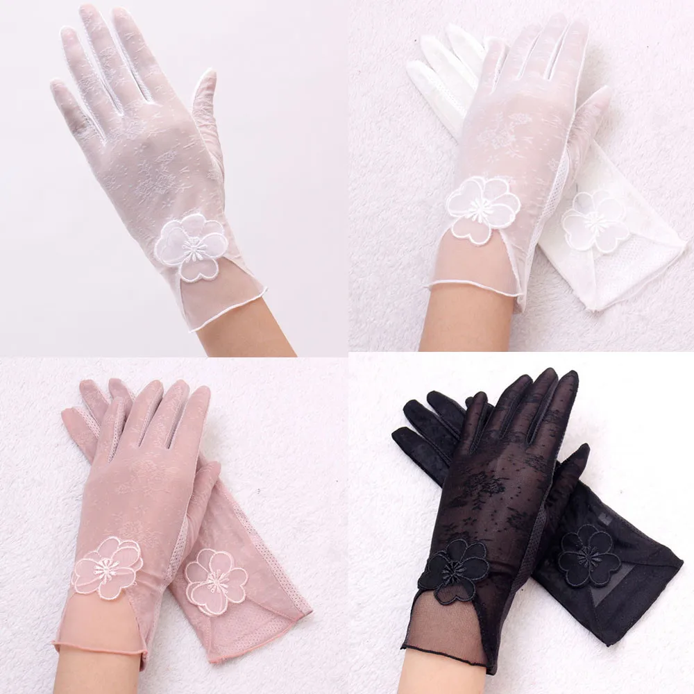 

fashion Women's Summer UV-Proof Driving Gloves Gloves Lace Gloves Sunscreen lace gloves summer gloves for women перчатка 3color