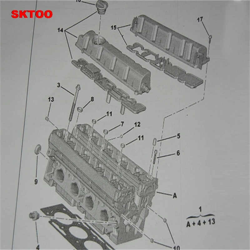 SKTOO для peugeot 508 408 307 C5 sega Triumph 2,0 2,3 двигатель крышка клапанной коробки pad натуральная впуска и выпуска