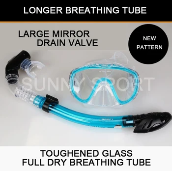 

Triratna submersible waterproof glasses high definition anti-fog large frame submersible mirror full dry breathing tube set