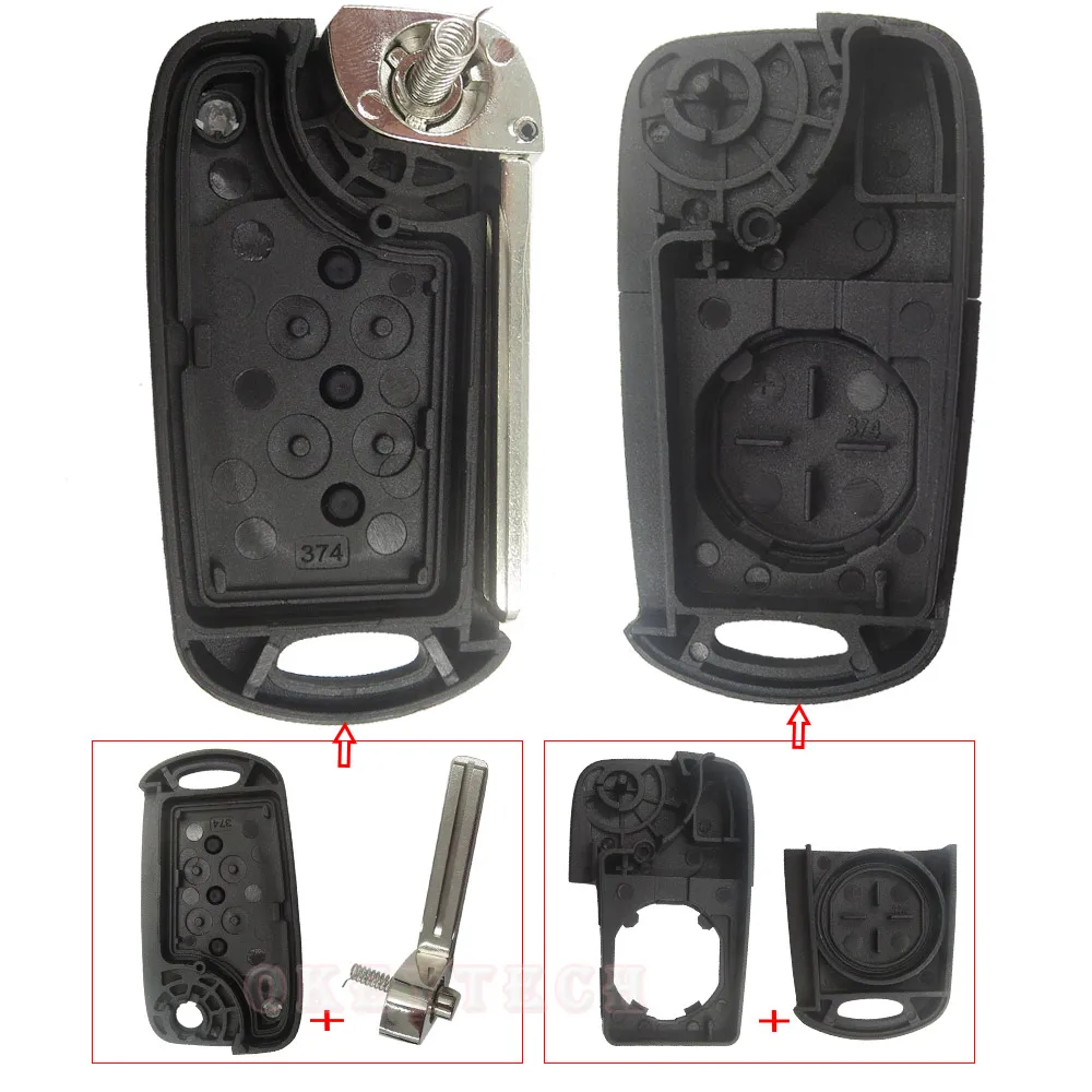 OkeyTech Автомобильный Дистанционный флип чехол для ключей Чехол Для Kia Picanto Ceed Pro