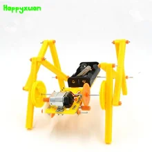 Happyxuan DIY Crawling Robot Dog Assembled Model Technology Science Experiment Toys Children Creative Educational Material Kits