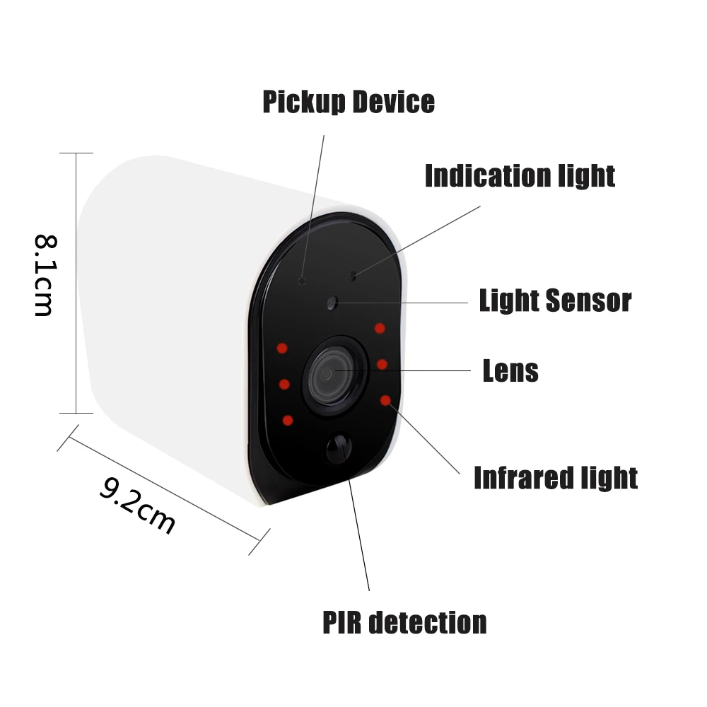 FDBRO wifi мини-монитор, длительное время работы, PIR, обнаружение движения, IP камера, AP P2P IR, ночное видение, H.265, двухсторонняя, низкая мощность, камера