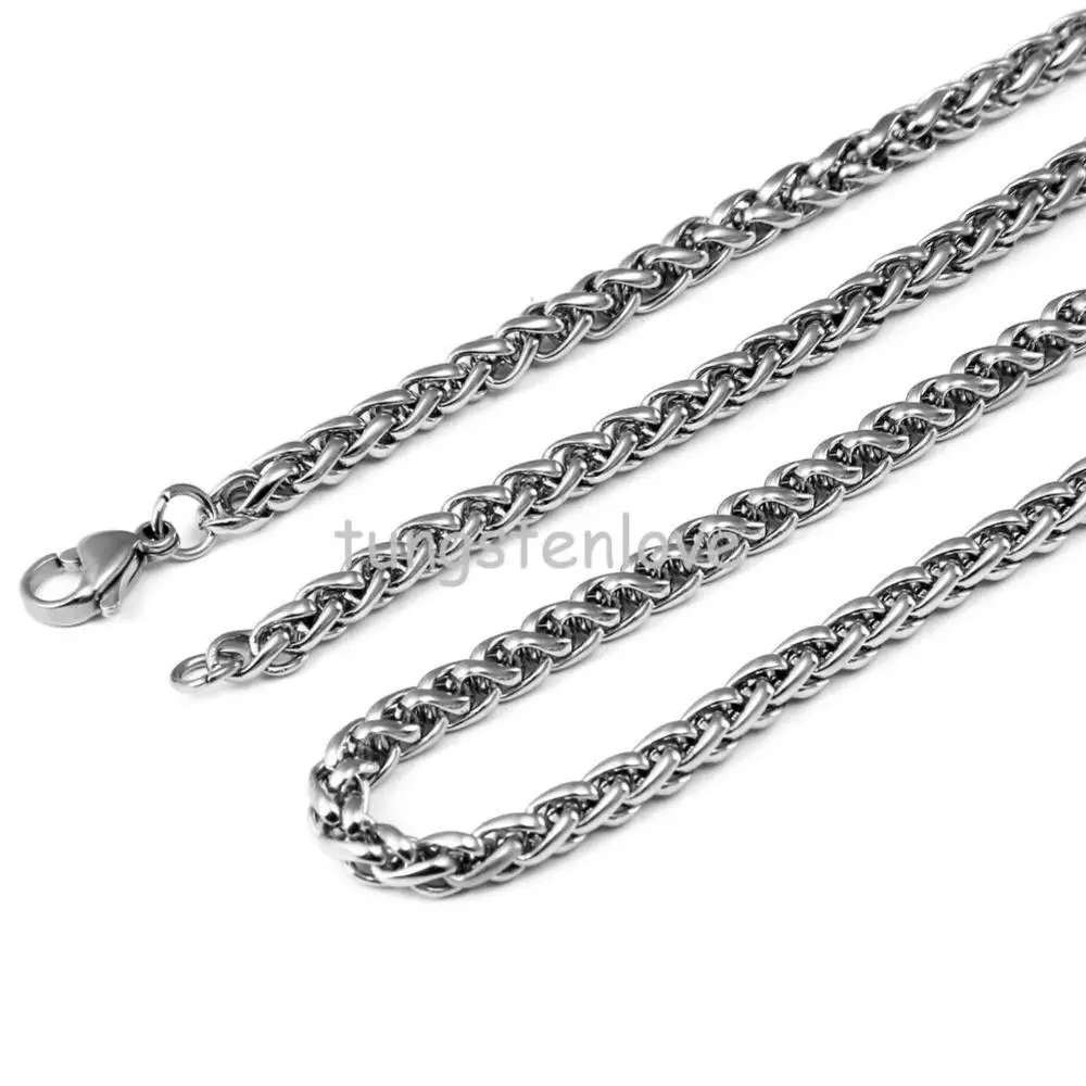 20 Inch 4MM Durable and Hypoallergenic Silver Stainless Steel Chain For