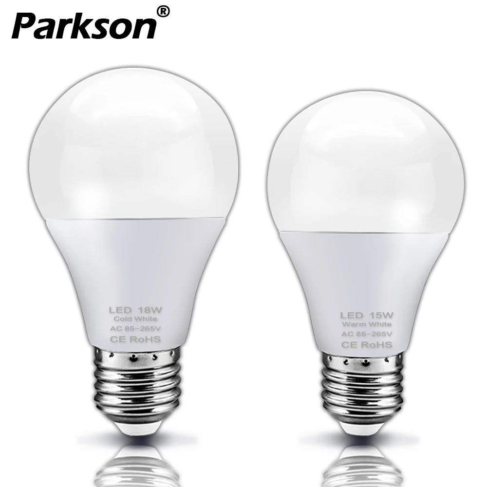 

Lampada LED Lamp Bulb E27 AC 220V 240V 18W 15W 12W 9W 7W 6W 5W 3W High Brightness Bombillas LED Light Bulb Spotlight Cold Warm