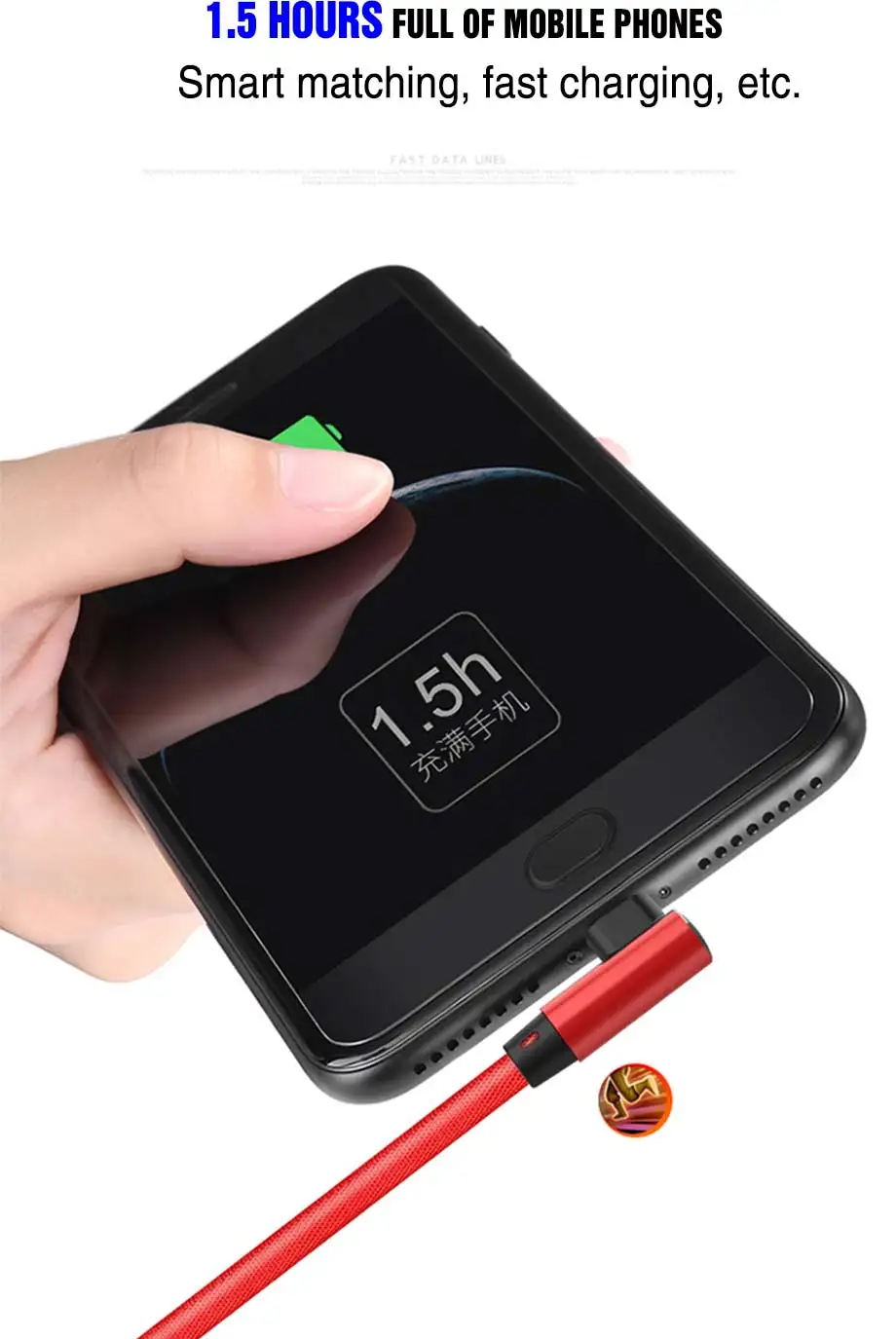 Кабель Micro USB 90 градусов для передачи данных для samsung S8 S9 Android phone 3A type-C кабель быстрой зарядки для huawei Xiaomi Tablet Cable