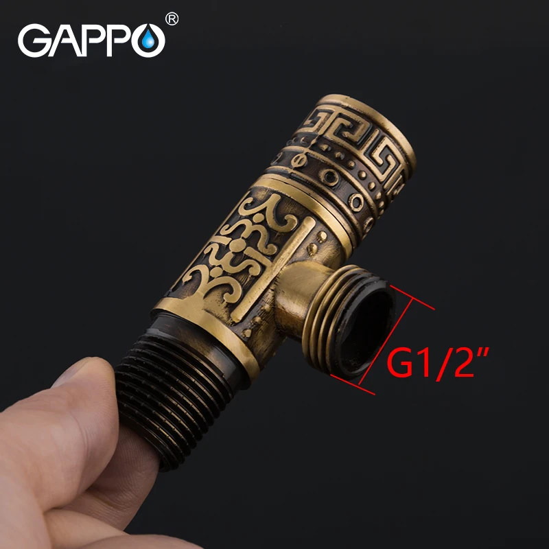 Клапан спускной GAPPO 1/2 дюйма античный латунный угловой стопорный клапан запорный