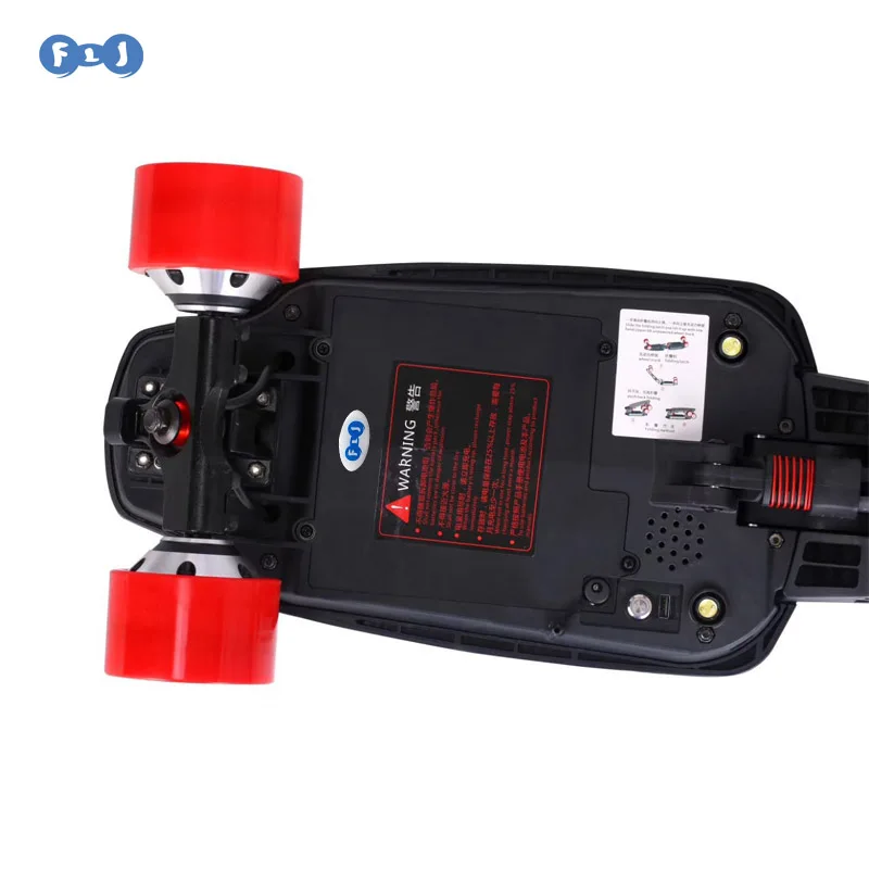 FLJ складной 4 колеса Электрический скейт доска гироскутер два двигателя Longboard