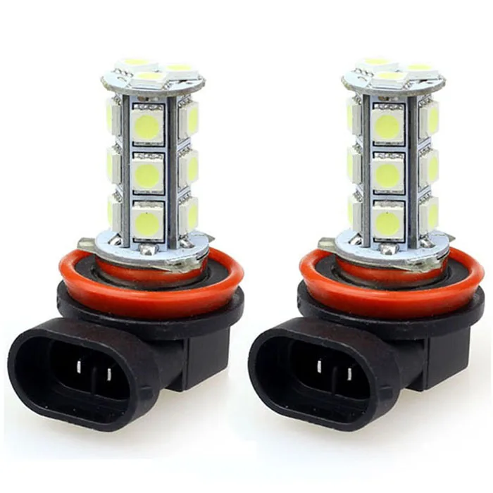 

Arival Hot Sale 2x H11 H8 18 LED 5050 SMD Car Day Fog Head light Lamp Bulb Xenon White Dropshipping 2019 New headlight