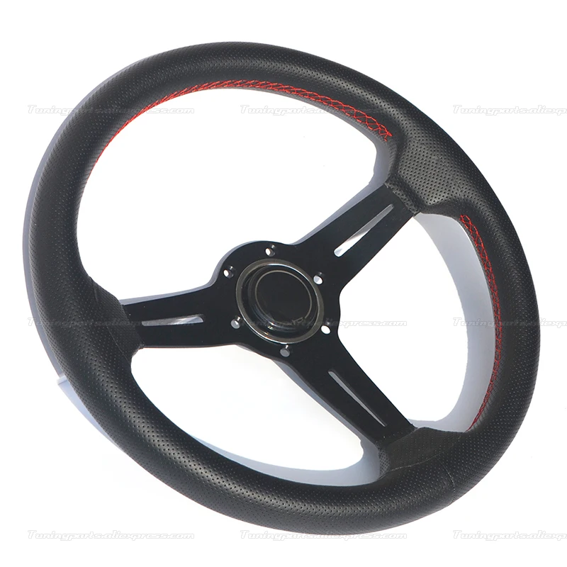 Маленький Автомобильный руль ND 350 мм/14 дюймов с красным стежком|car steering wheel|drift
