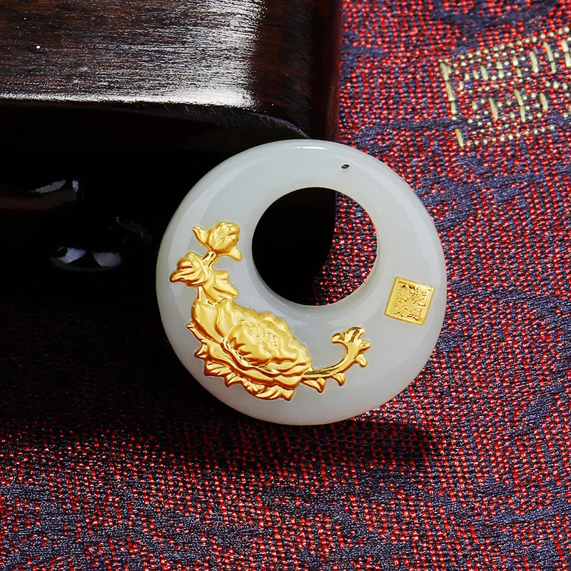 

2019 Rushed Choker Necklace Asg Manufacturers Selling Jewellery With Hetian Peace Buckle Hang Inset Jades Blooming Pendants