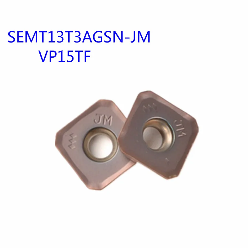 

10pcs SEMT13T3AGSN-JM VP15TF Carbide Insert Metal Turning Tool Cutting Blade SEMT13T3AGSN