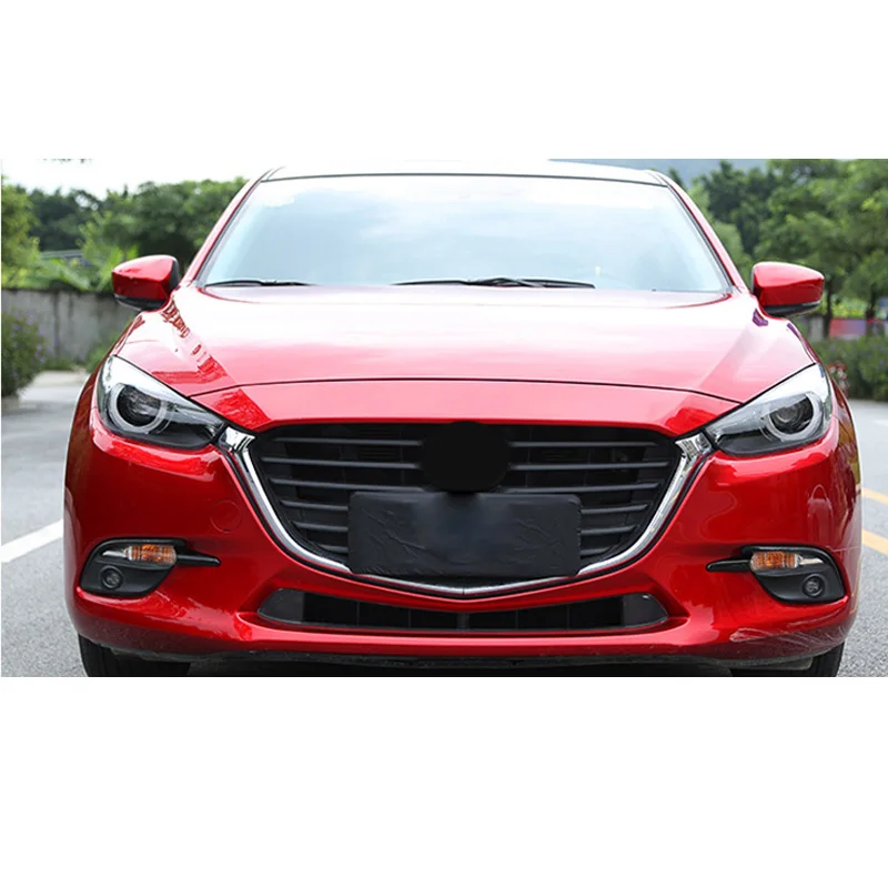 Для Mazda 3 Axela передняя противотуманная фара Накладка для бровей наклейка дневные ходовые огни украшения Чехлы для автомобиля Стайлинг C1249