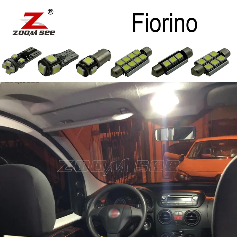 

5pc x Perfect Canbus Error Free LED bulbs Interior Dome Reading lights lamp kit For Fiat Fiorino (2007-2012)