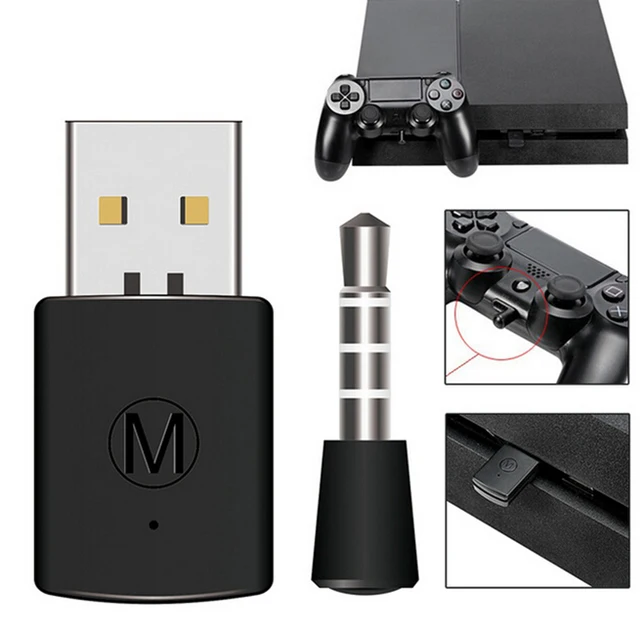 BT Receiver Wireless Headset Headphone Adapter with Mic BT 4.0 Dongle USB Adapter USB Dongle for PS4 gamer