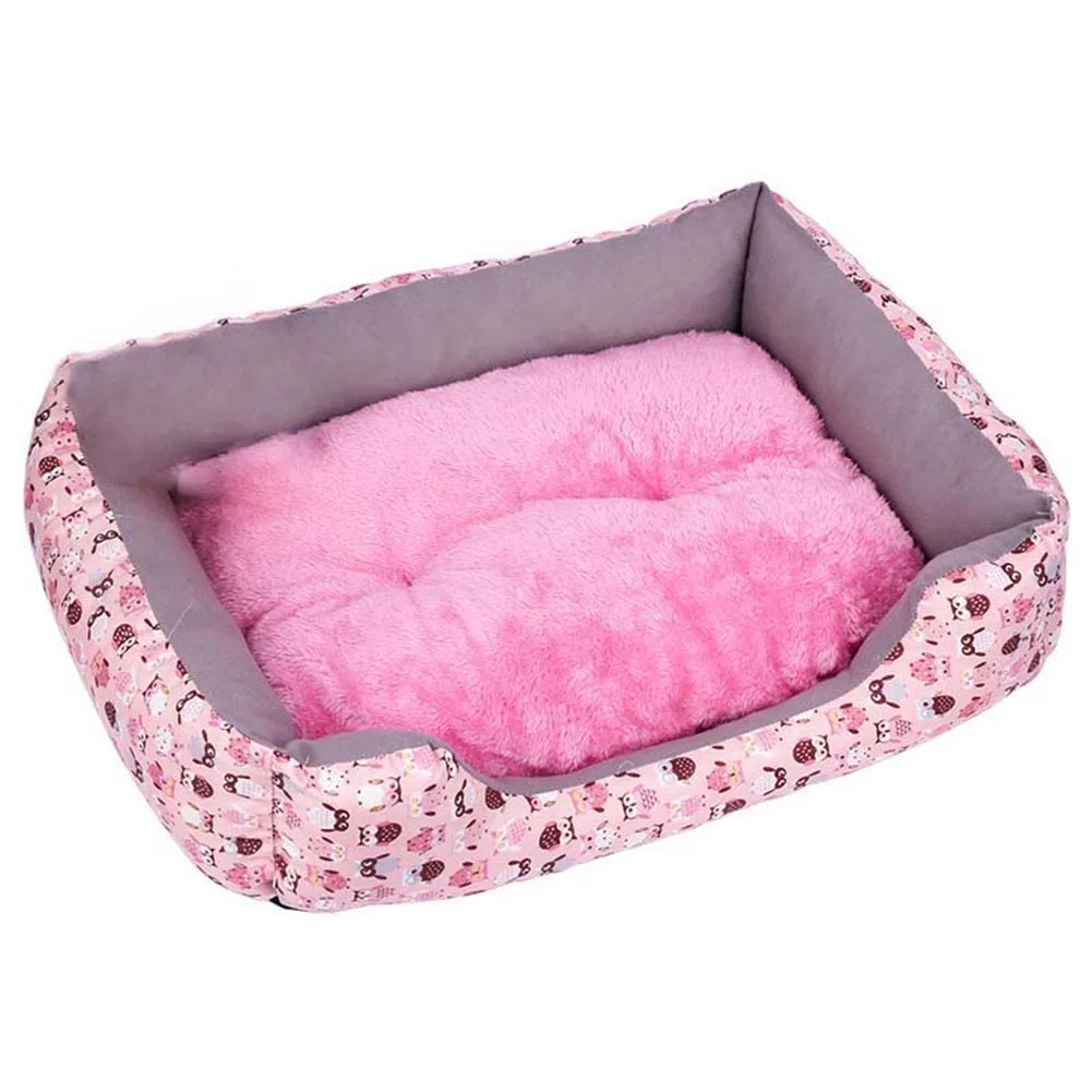 Pink owl Кровать для собак мягкая теплая PP хлопковая пещера милые съемные собаки лежанки для кошек Плюшевые питомники гнездо MYDING - Цвет: Pink owl