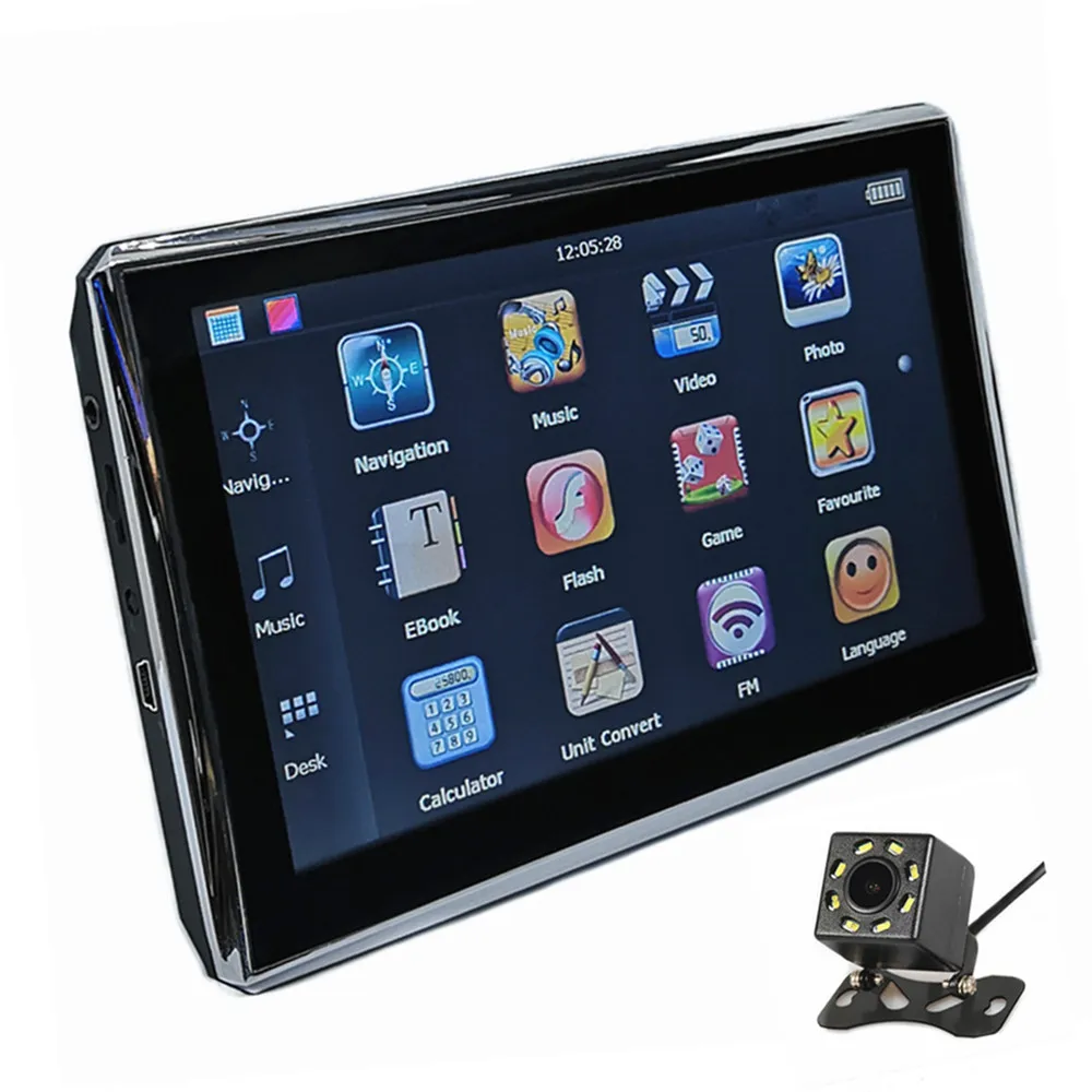 

7 inch Car GPS Navigation 128M/8G Sat nav FM transmitter free maps,Optional Bluetooth AV-IN & Rearview camera