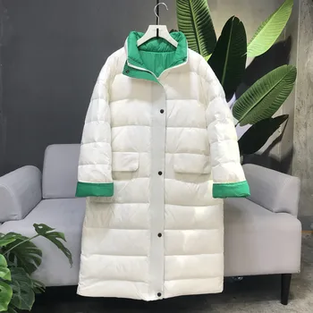 

2019 New Winter Coat Women Long Warm Thick Female Jacket Winter Jacket Women White Duck Down Coat Loose Snow Wear Jacket Coat