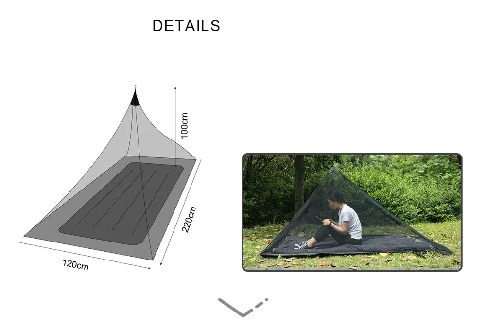 50D полиэстер Открытый Кемпинг перспектива анти-москитные сетки легкий сильный путешествия Кемпинг один гамак с москитной сеткой палатка