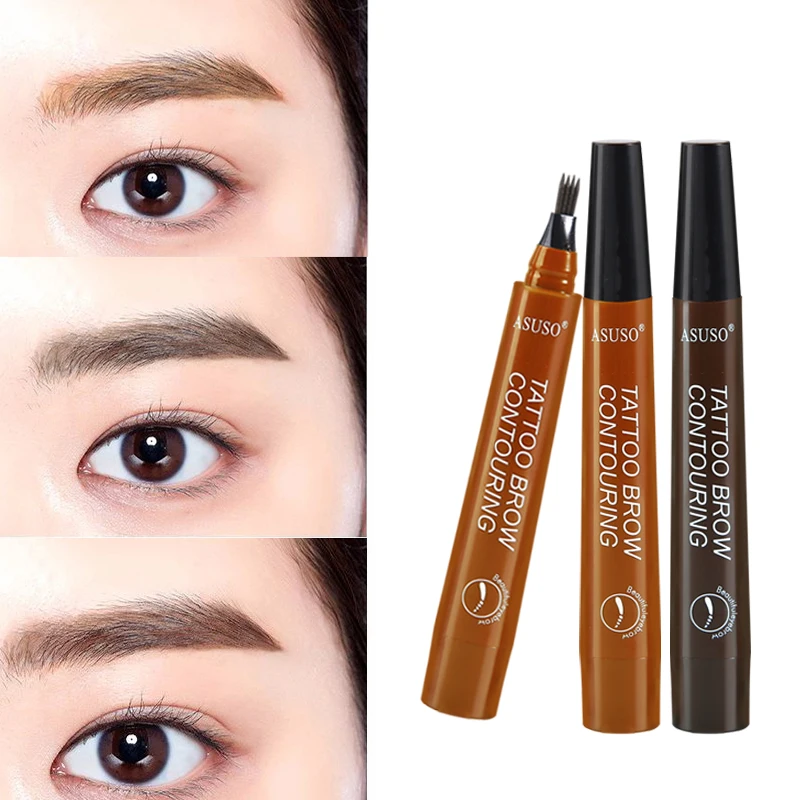 

New 5 Colors Waterproof Eyebrow Pen Four-claw Eye Brow Tint Makeup Eyebrow Pencil Sketch Liquid Eye Brow Pencil Long Lasting