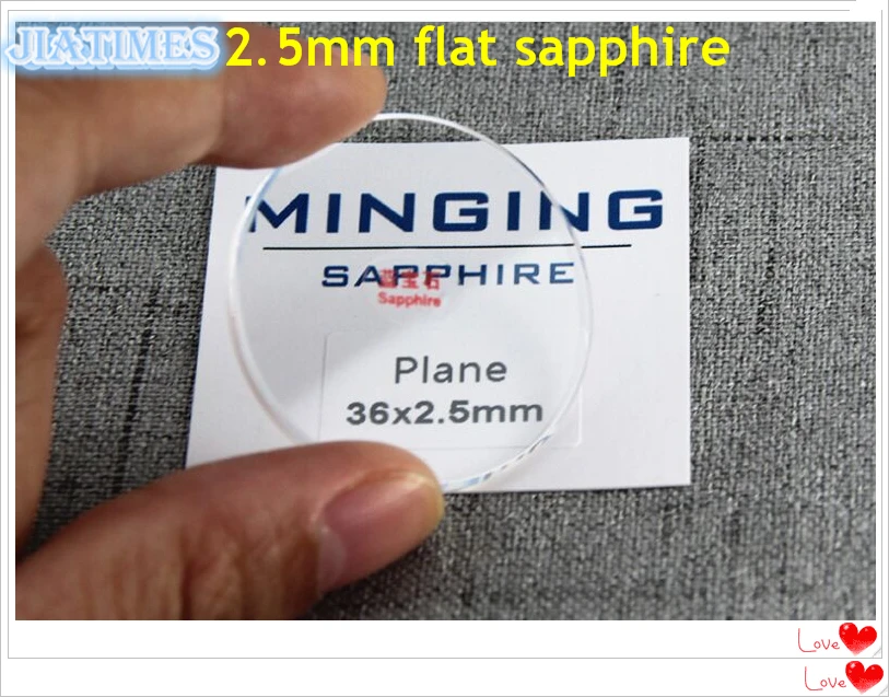 Relógio de Cristal de Safira Selecione o Tamanho para o Relógio de Substituição de Alta Qualidade 2.5mm de Espessura Redonda Plana Tamanho 2638mm