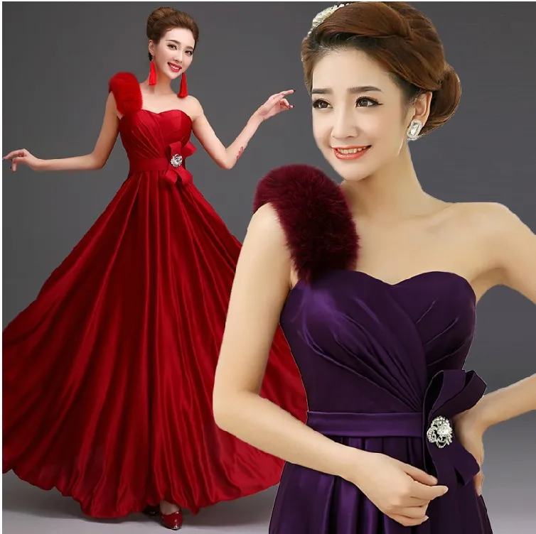 2022 Free shipping Oneshoulder Prom Party gowns Long Evening dress