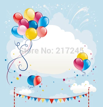

HUAYI Photography Backdrop birthday backdrops photo prop backdrop balloon birthday Art Fabric 5ftX7ft D-2418