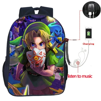 

Hot The Legend of Zelda USB Charge Bags Men Women Boys Girls Backpack Fashion Laptop Backpack Beautiful Knapsack for Teens