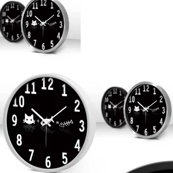 

Simple Black Creative Modern Living Room Clock Designer Wall Clocks Decorative Kitchen Wandklok Turntable Needles Clocks 50A0947
